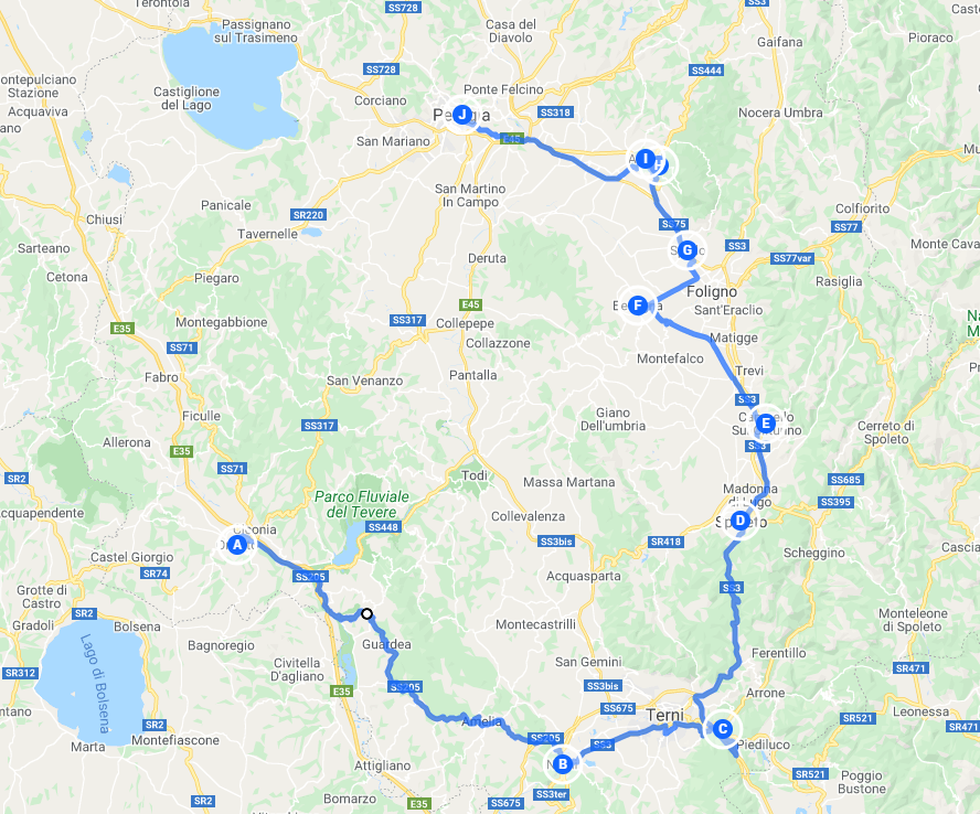 Umbria on the road itinerario di 5 giorni