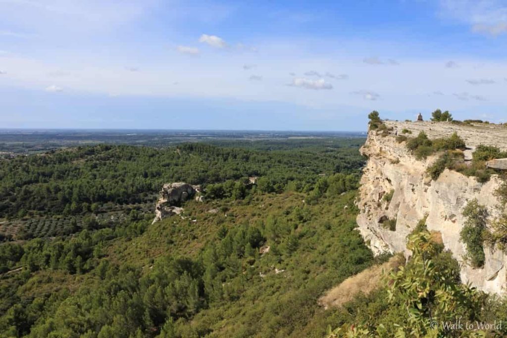 Les Baux-de-Provence vista sullo sperone roccioso
