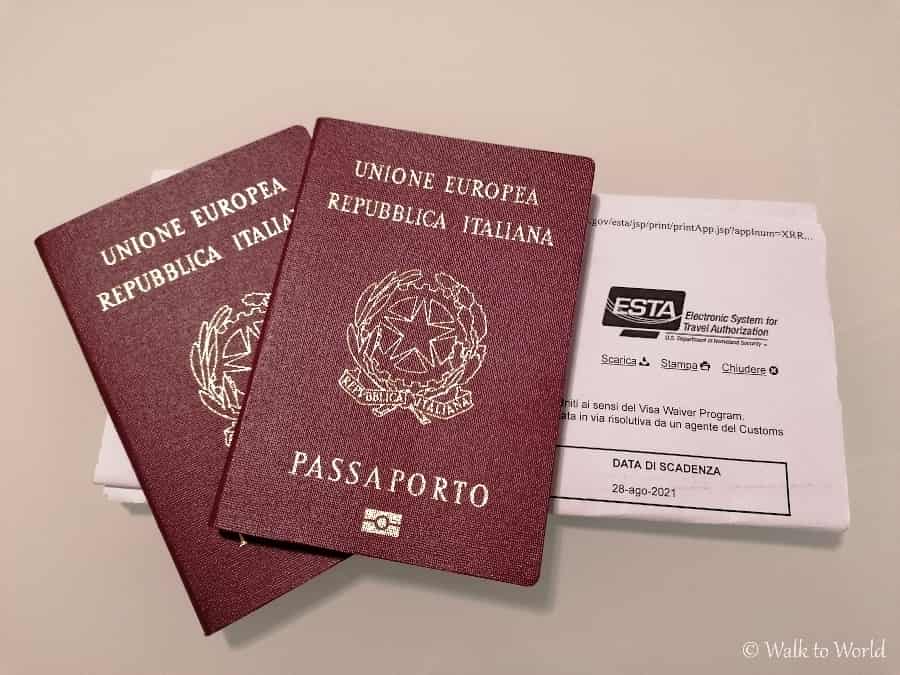 Documenti per Stati Uniti